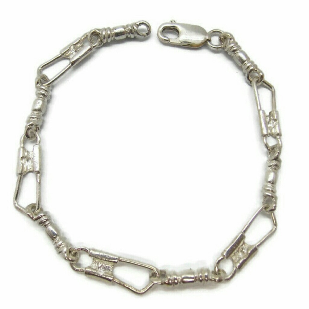 Fishers of Men Acts Sterling Silver Bracelet Regular Link 7.5 in - Picture 3 of 3